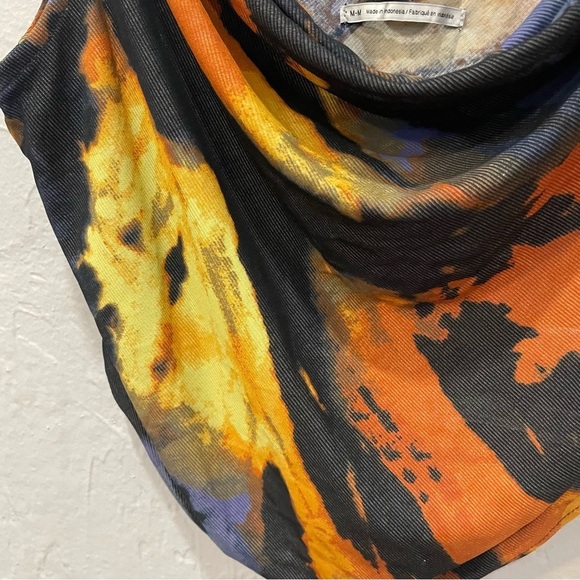Urban Outfitters Multicolor Cowl NeckTie-Dye Tank Top Y2K Style Moody sz Medium - Picture 4 of 7
